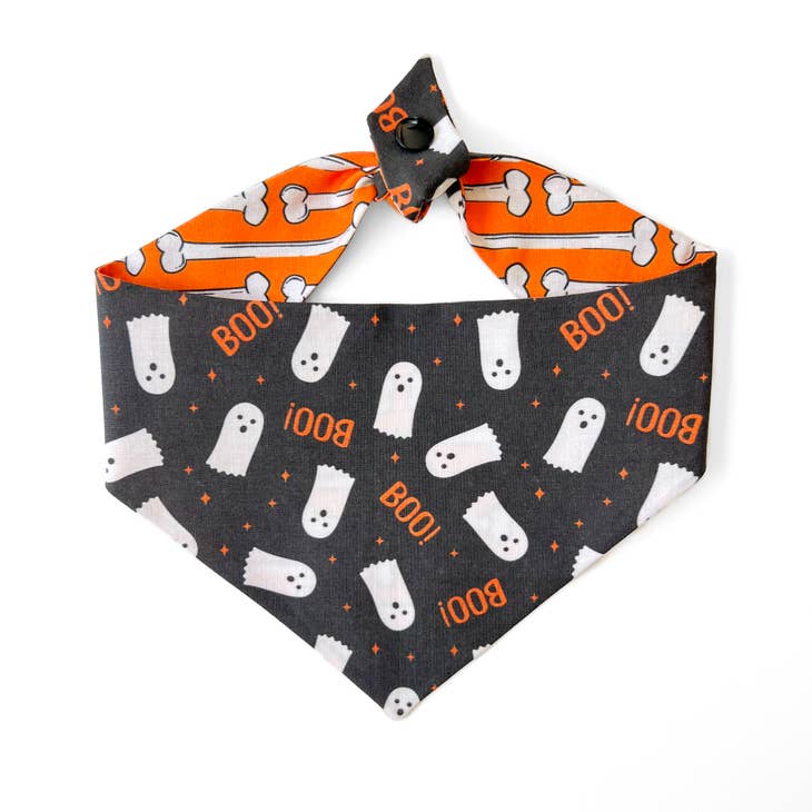 Halloween Ghosts Reversible Snap/Tie-On Bandana
