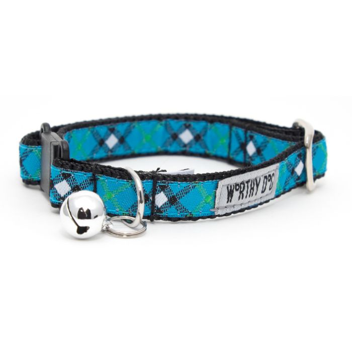 Blue Bias Cat Collar