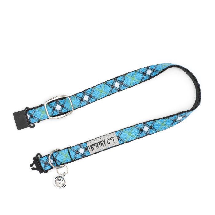Blue Bias Cat Collar