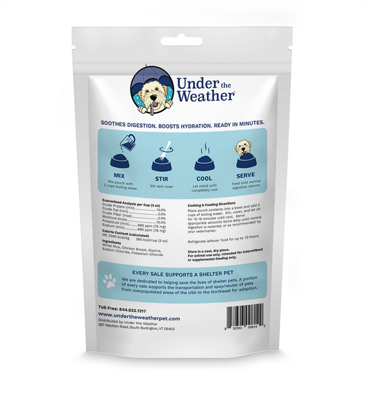 Under The Weather Chicken & Rice Bland Diet For Dogs