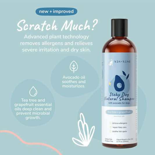 Kin + Kind Tea Tree & Grapefruit Itchy Dog Shampoo