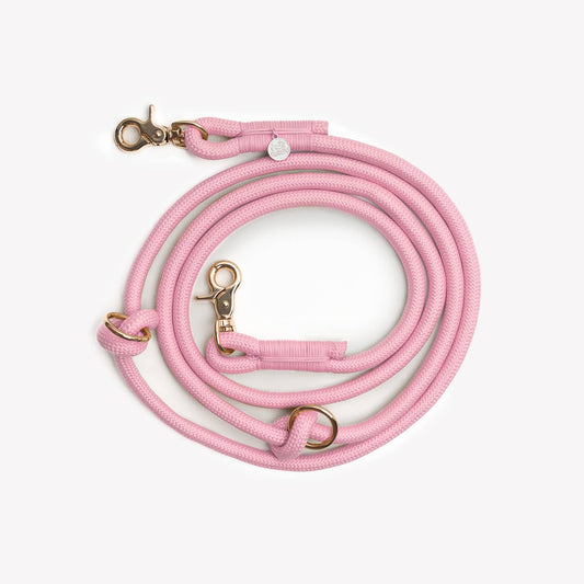 Hands Free Braided Rope Leash - Pink