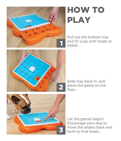 Nina Ottosson Challenge Slider Interactive Treat Dog Puzzle - Level 3