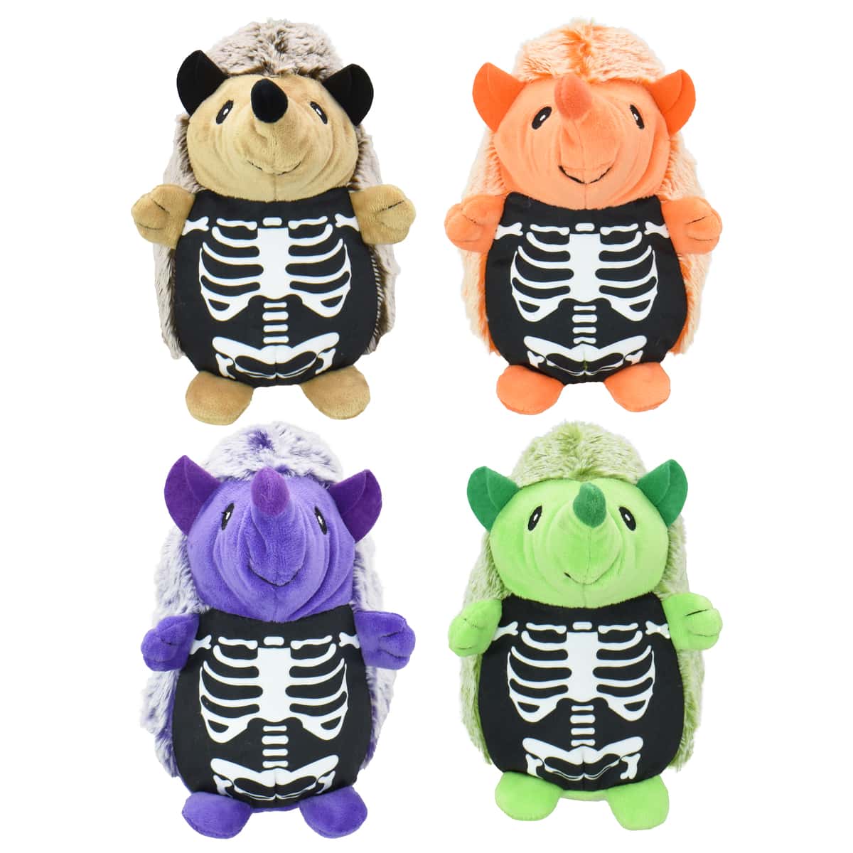 Halloween Skeleton Hedgehog Dog Toy 8″ Assorted