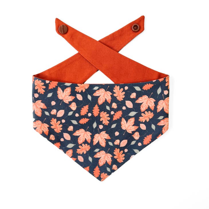 Fall Leaves Reversible Snap/Tie-On Bandana