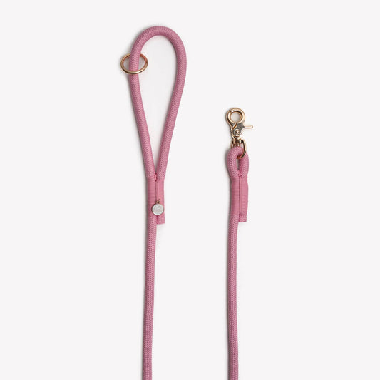 Braided Rope Leash - Pink