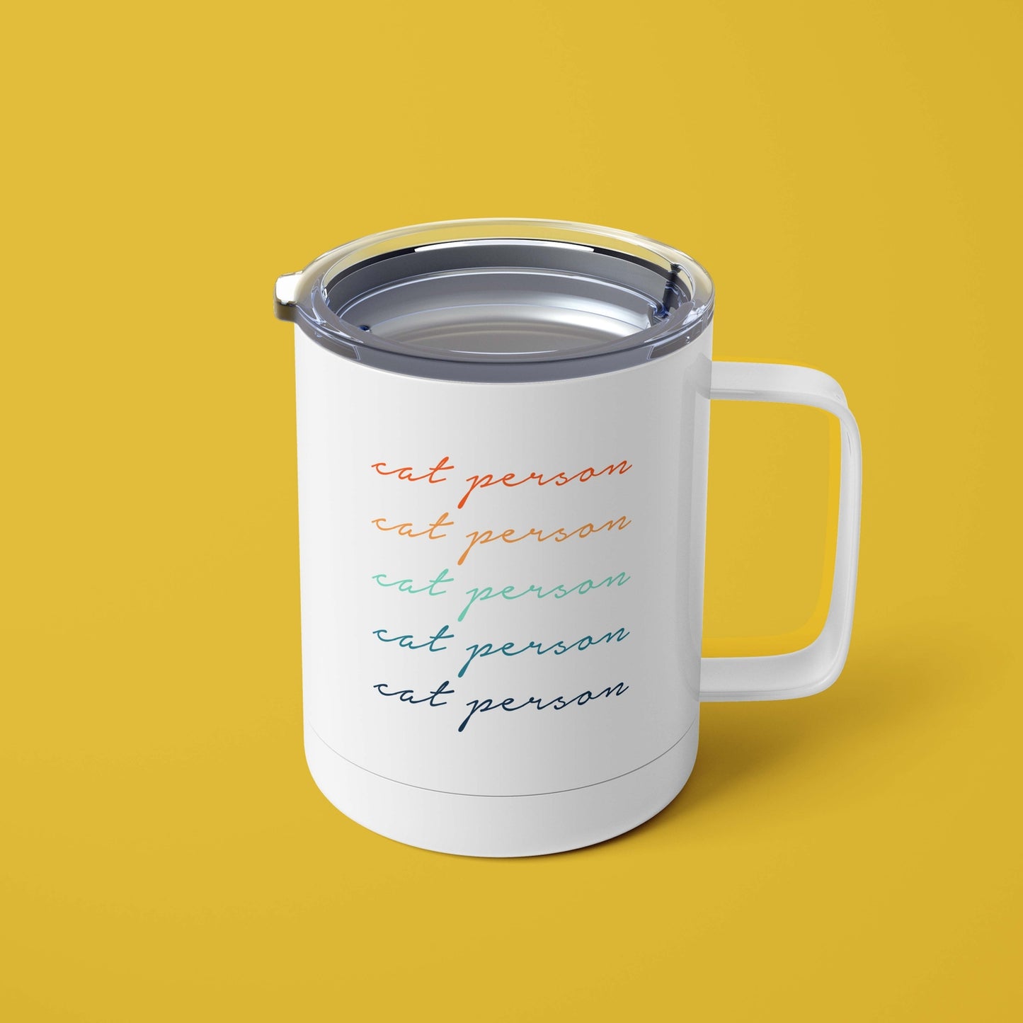 Rainbow Cat Person Script 12oz Insulated Tumbler