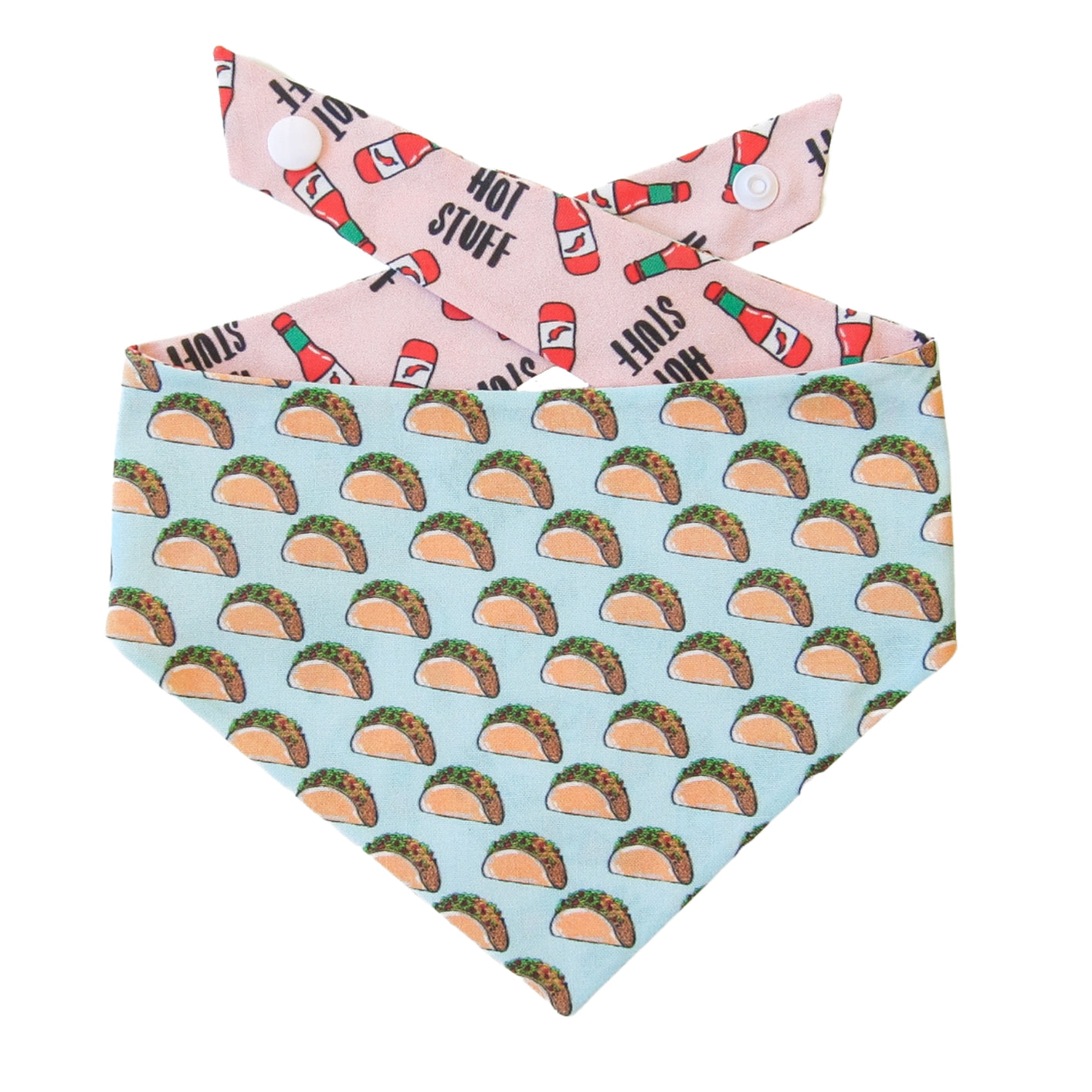 Hot Stuff/Taco Reversible Dog Bandana