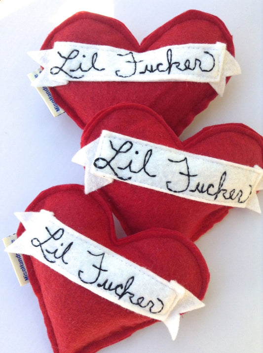 Lil F*cker Tattoo Heart Handmade Catnip Cat Toy
