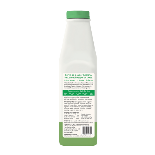 Freeze Dried Raw Goat's Milk - Super Greens Blends