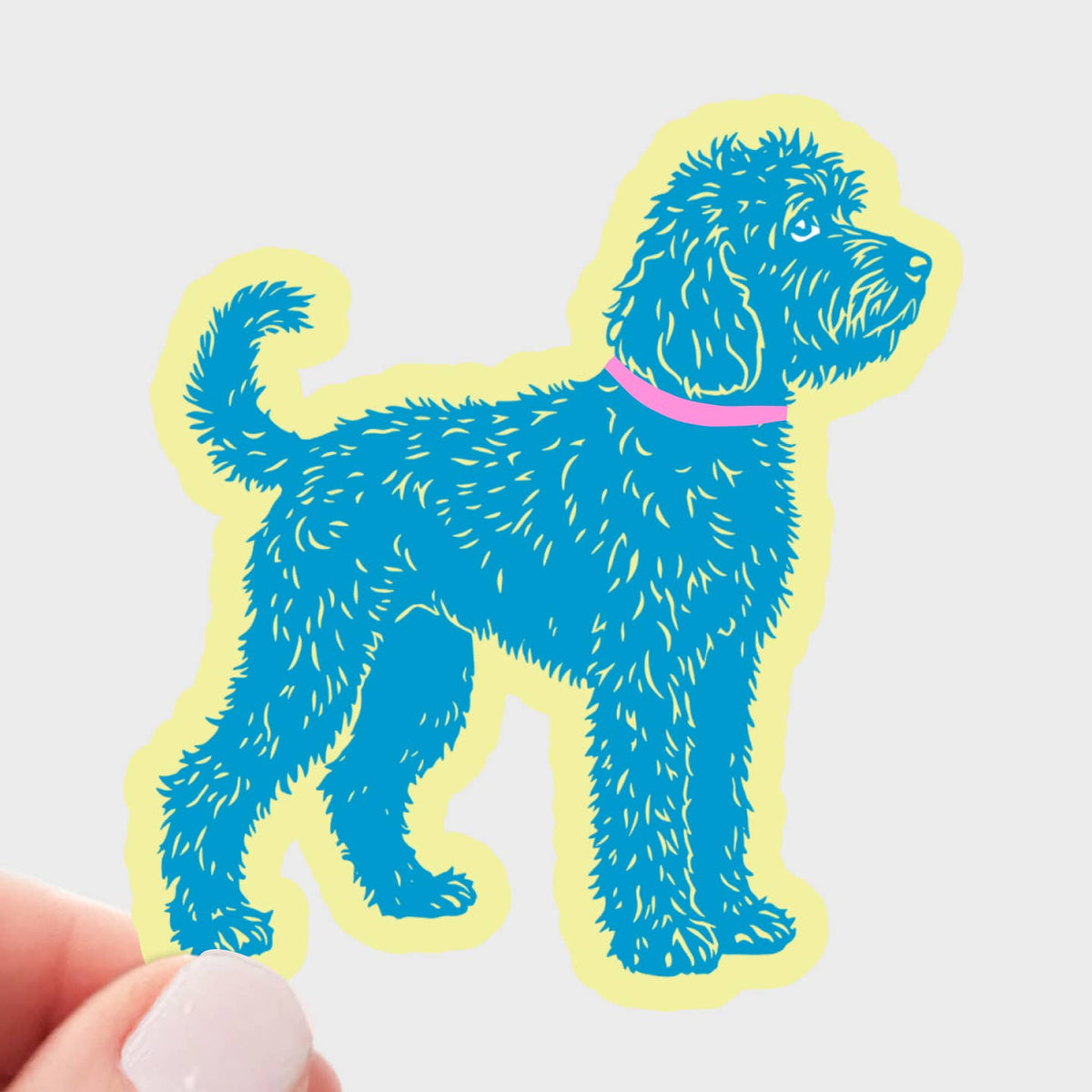 Blue Doodle Sticker