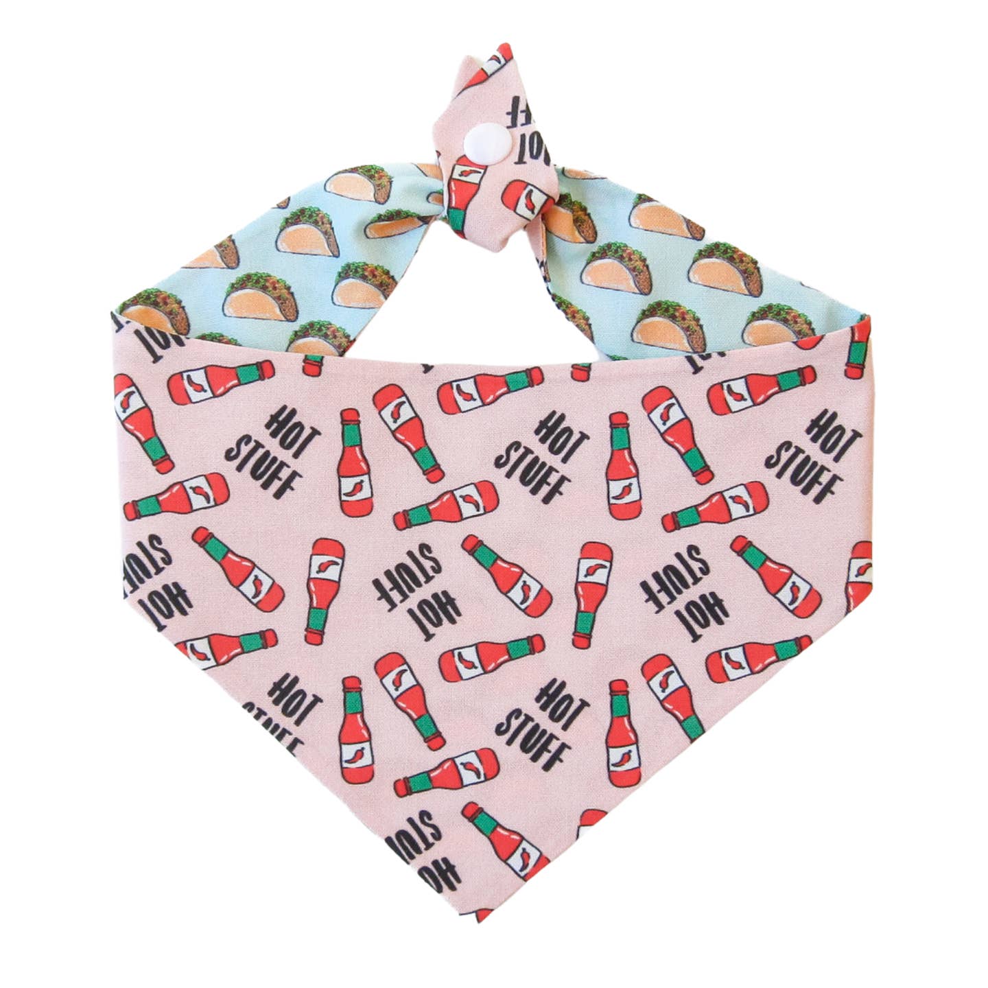 Hot Stuff/Taco Reversible Dog Bandana