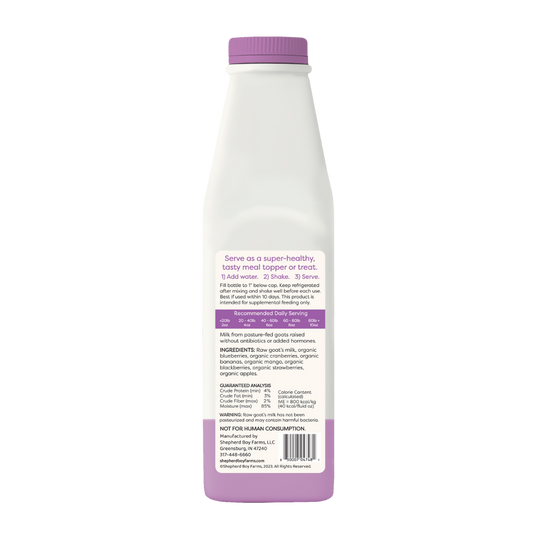 Freeze Dried Raw Goat's Milk - Fruit Blend