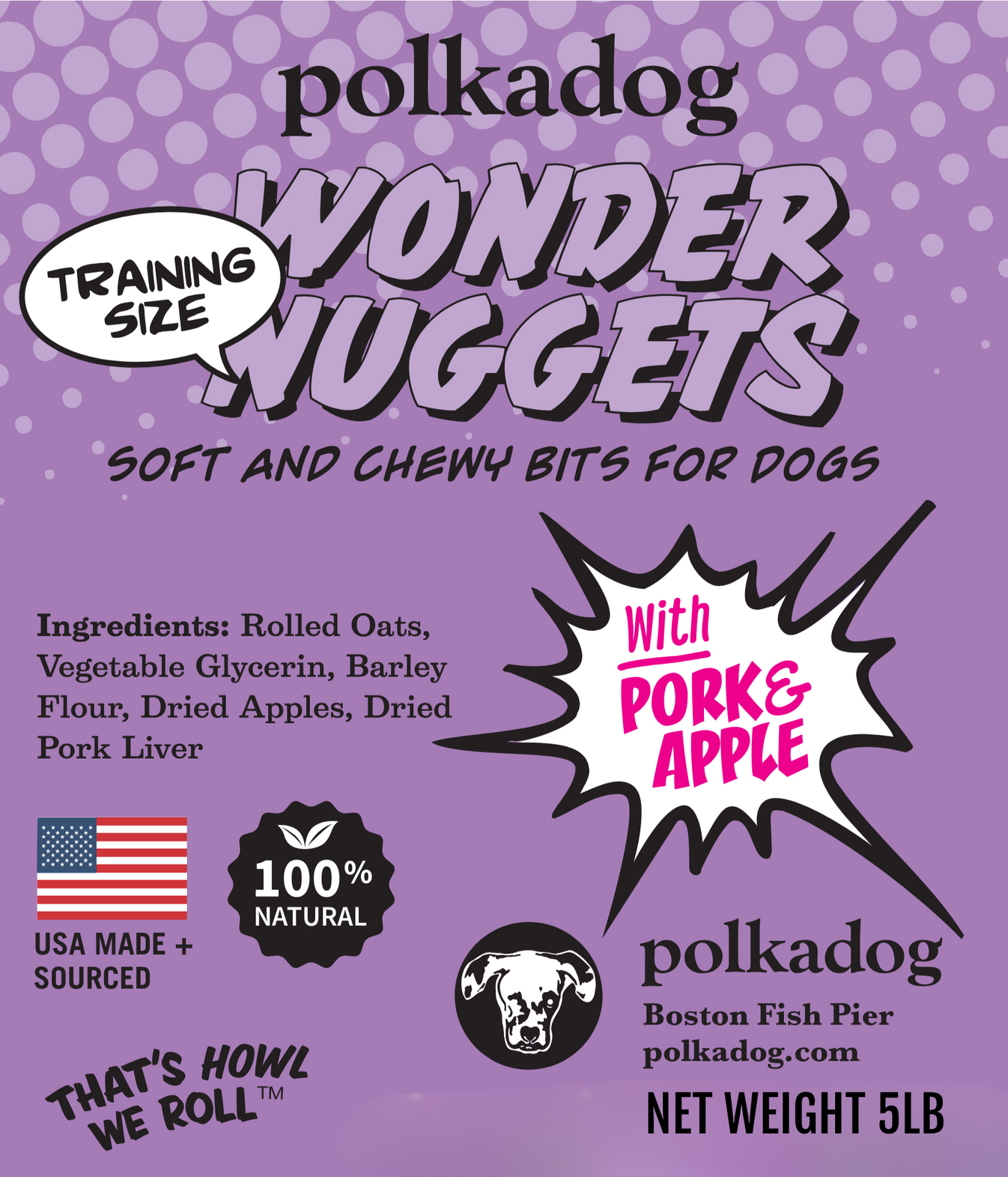 Polkadog Wonder Nuggets Apple & Pork - 10 oz