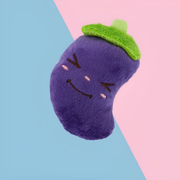 Squeaky Eggplant Toy
