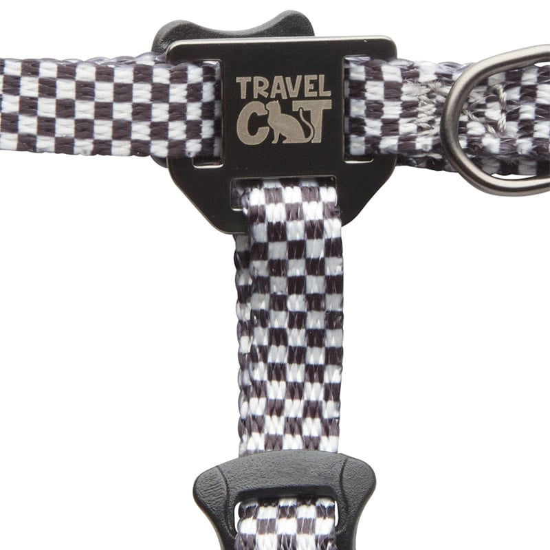 "The Day Tripper" Adjustable H-Style Cat Harness & Leash - Checkered
