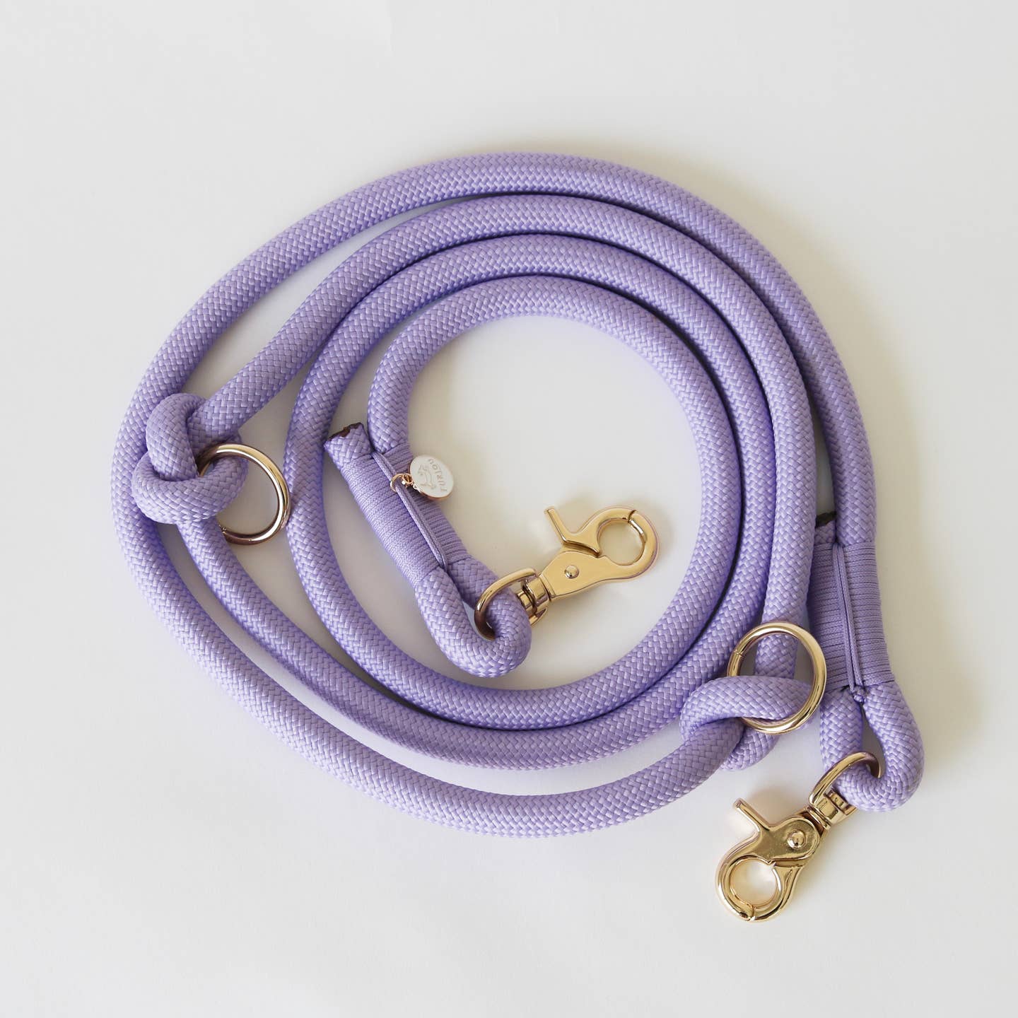 Hands Free Braided Rope Leash - Lavender