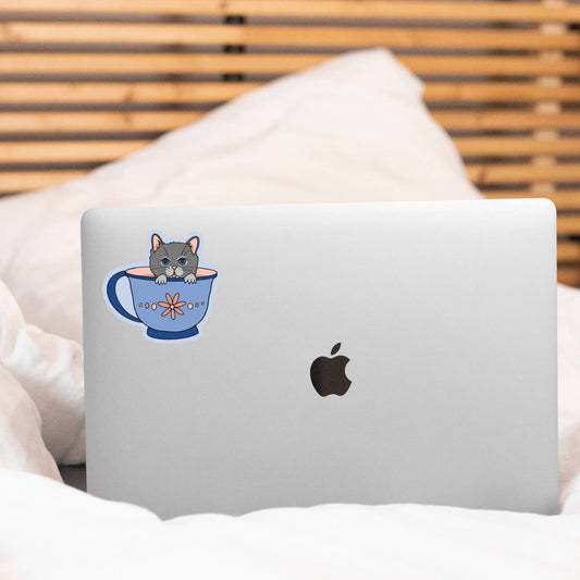 Teacup Cat Sticker