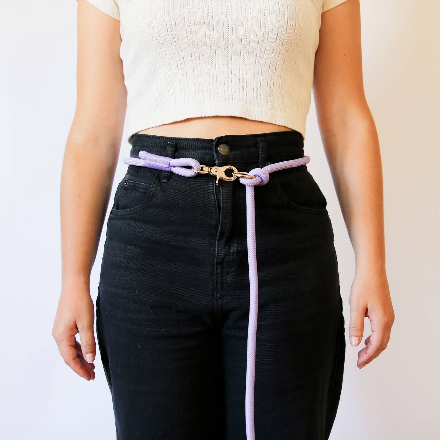 Hands Free Braided Rope Leash - Lavender