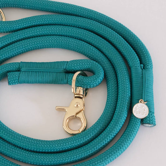 Braided Rope Leash - Teal
