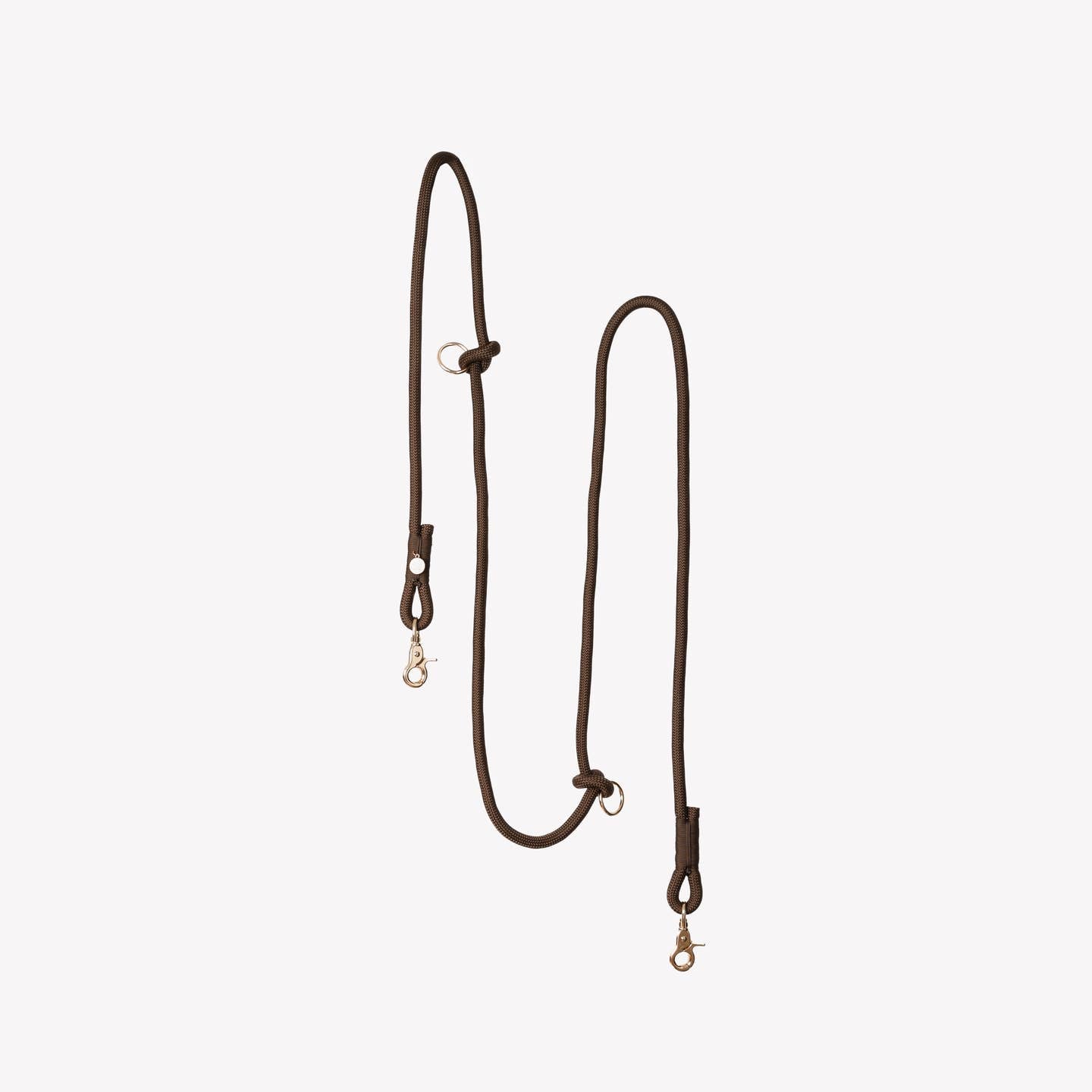 Hands Free Braided Rope Leash - Brown