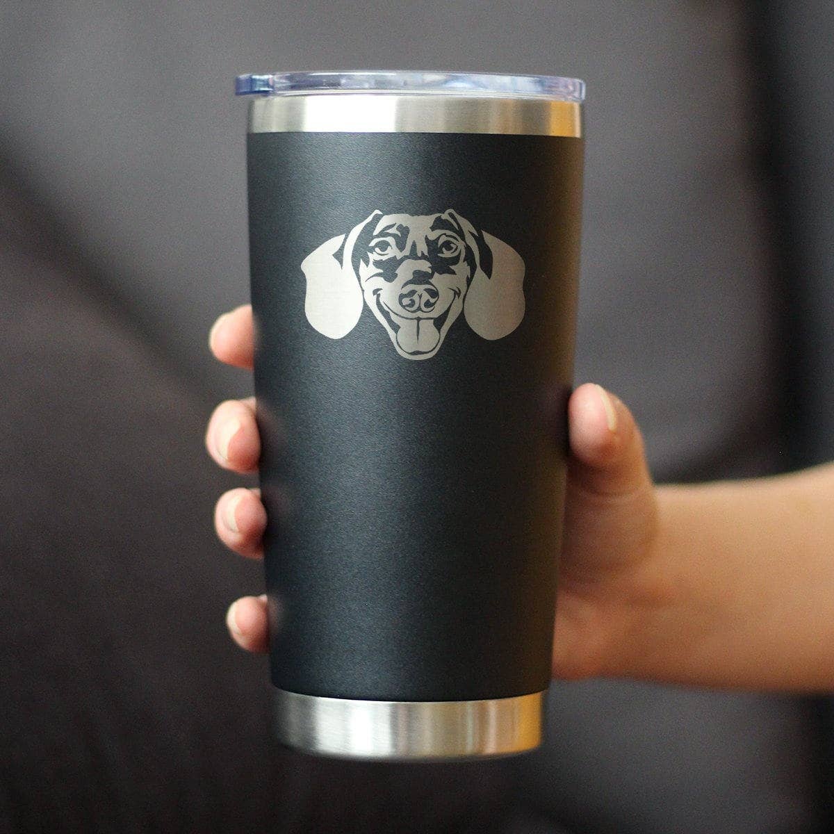 Dachshund Insulated Travel Tumbler - Black