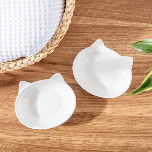 Milo Cat Dish - White