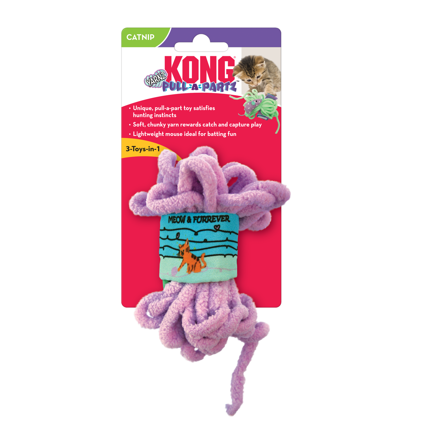 KONG Pull-A-Partz Yarnz Cat Toy