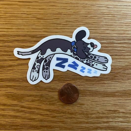 Sleepy Puppy Vinyl Sticker