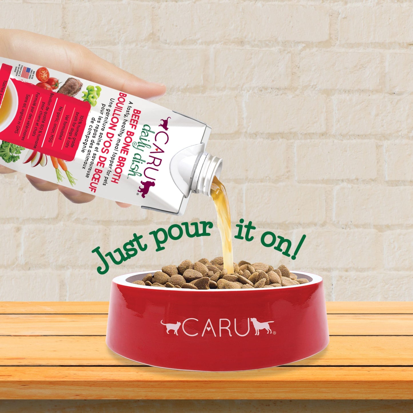 Caru Daily Dish Beef Bone Broth for Dogs & Cats