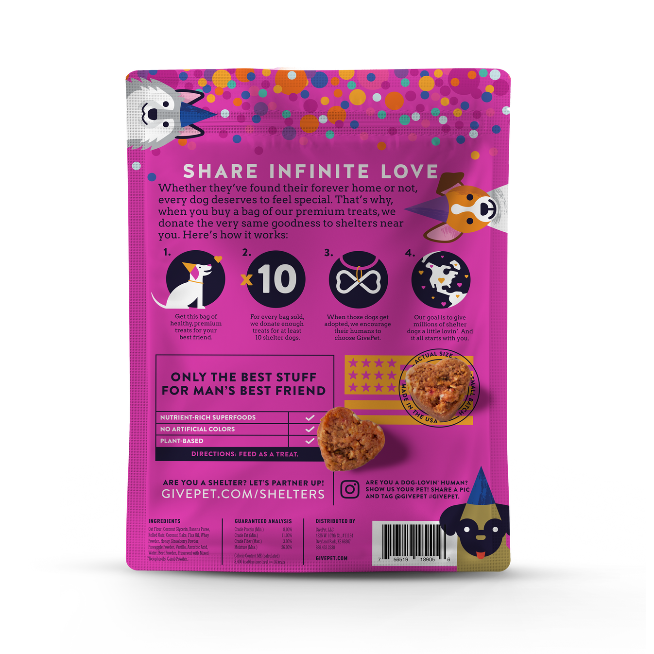 Gotcha Day Paw-ty Soft-Baked Dog Treats - 6 oz