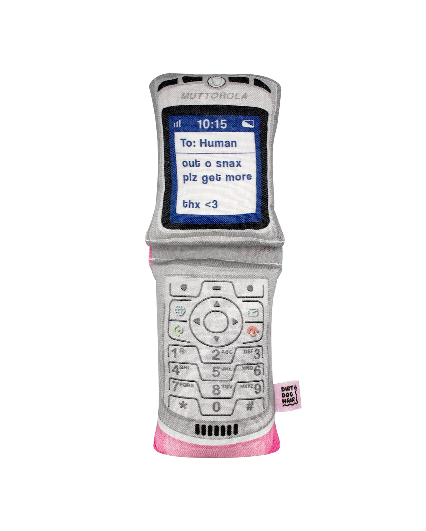 Muttorola Grrazr Flip Phone - Eco Friendly Canvas Dog Toy