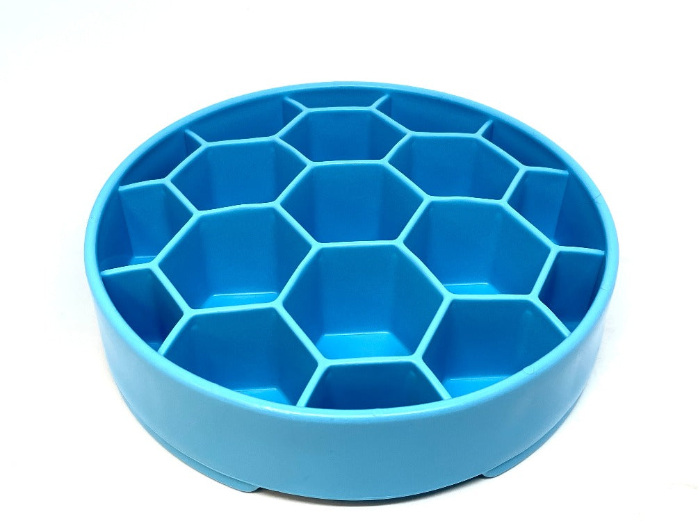 Honeycomb Slow-Feeder & Enrichment Bowl - Blue