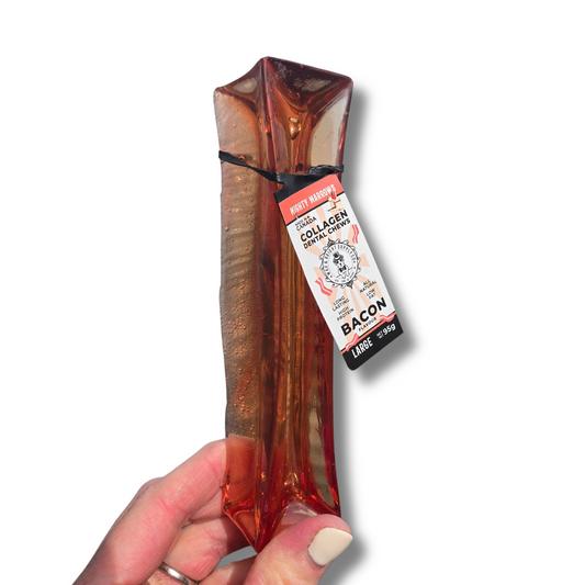 Mighty Marrow Collagen Dental Chew - Bacon - Large