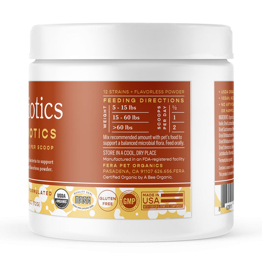 Fera Pet Organics Probiotics Powder for Dogs & Cats