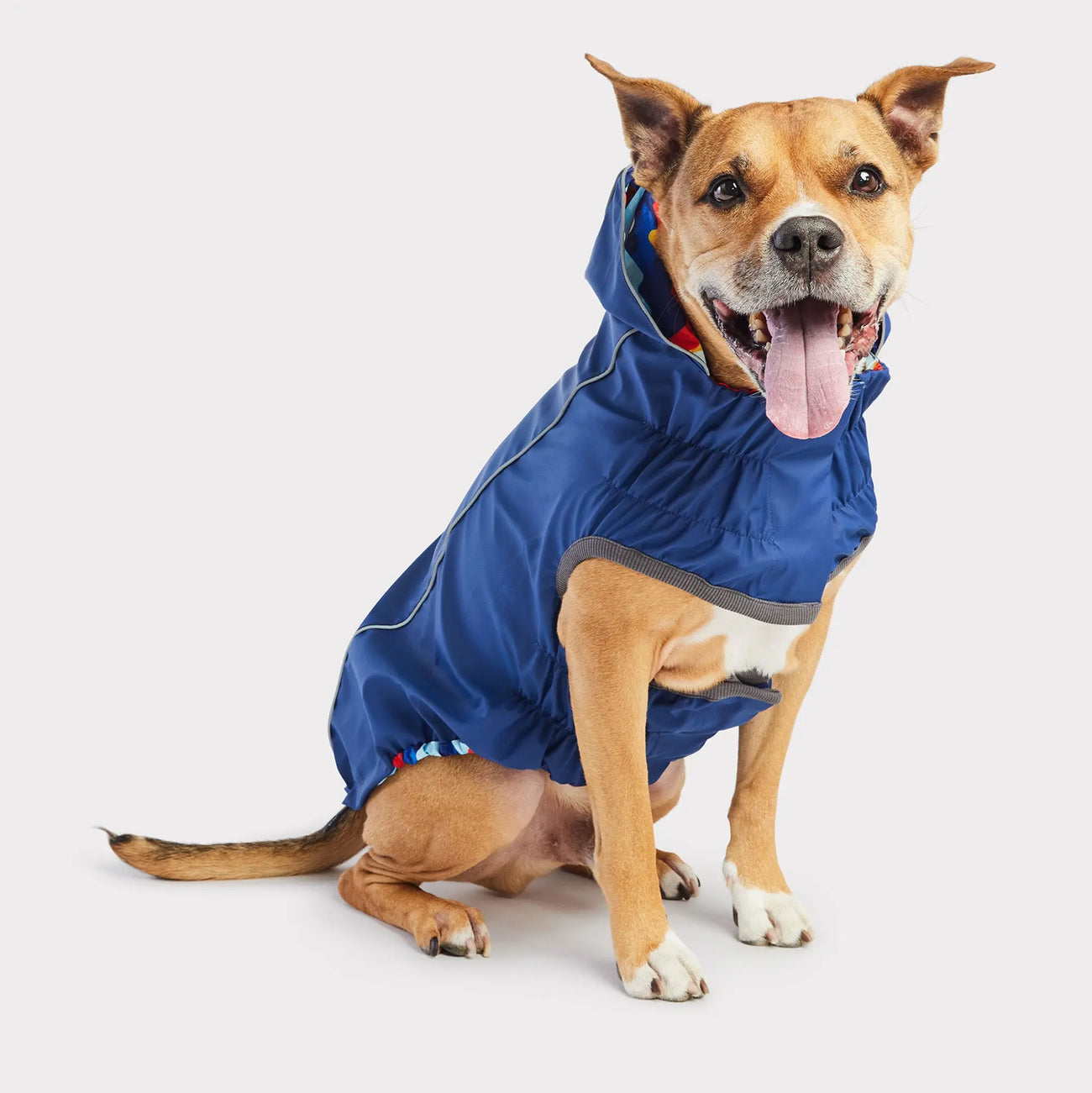 Reversible Elasto-Fit Raincoat - Navy/Navy