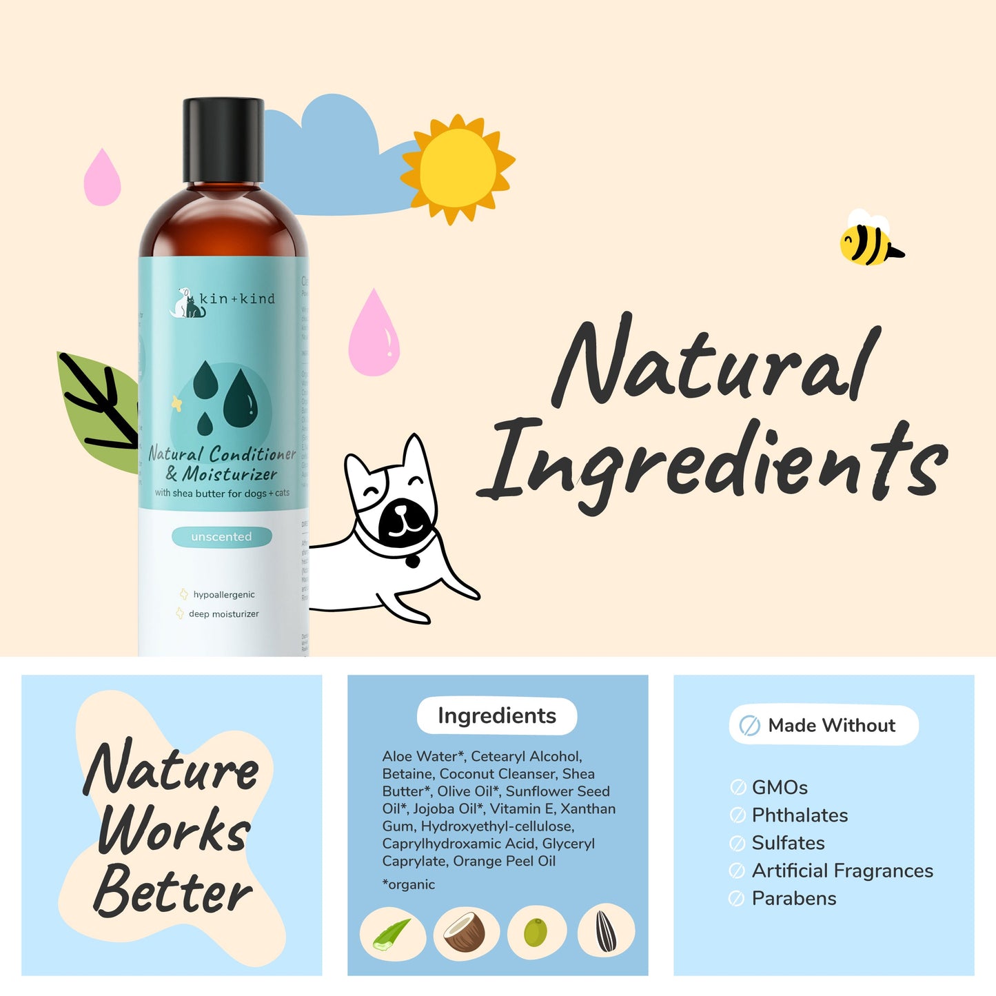 Moisturizing Conditioner (Unscented) For Dogs & Cats