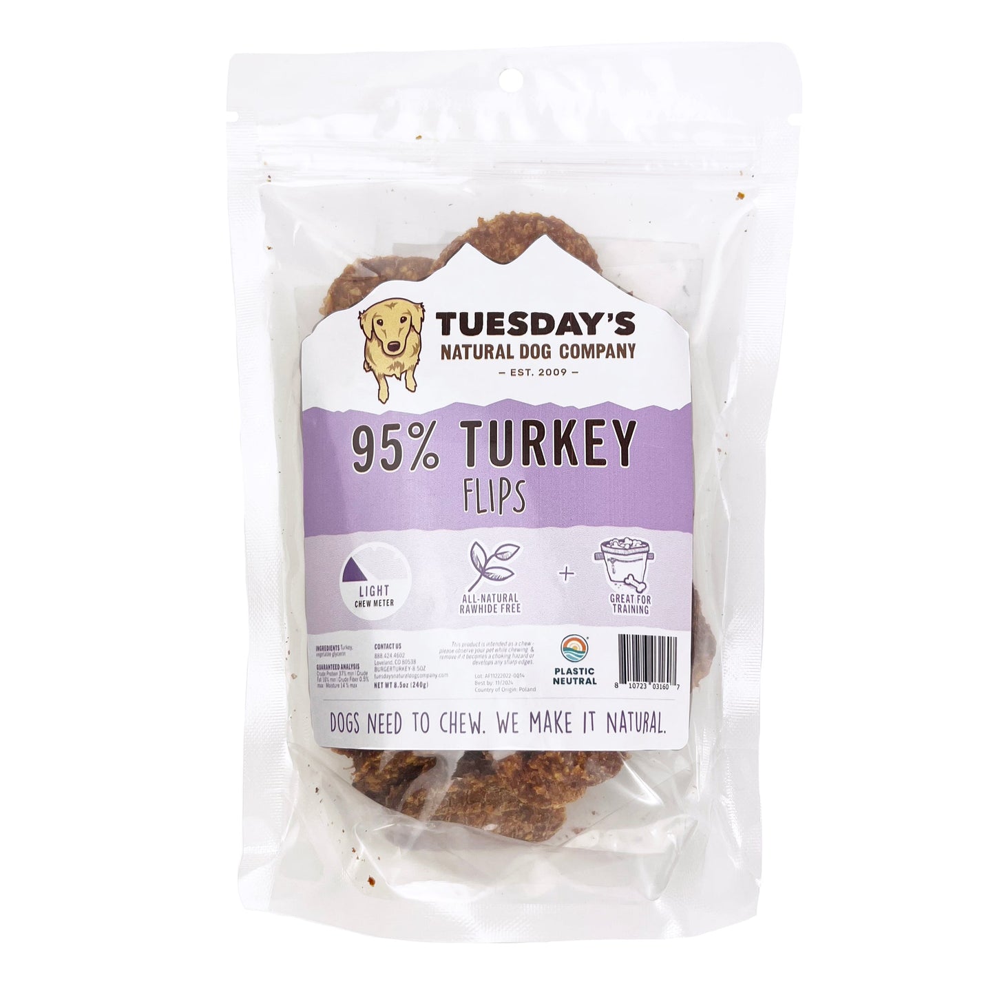 95% Turkey Training Flips - 8.5 oz