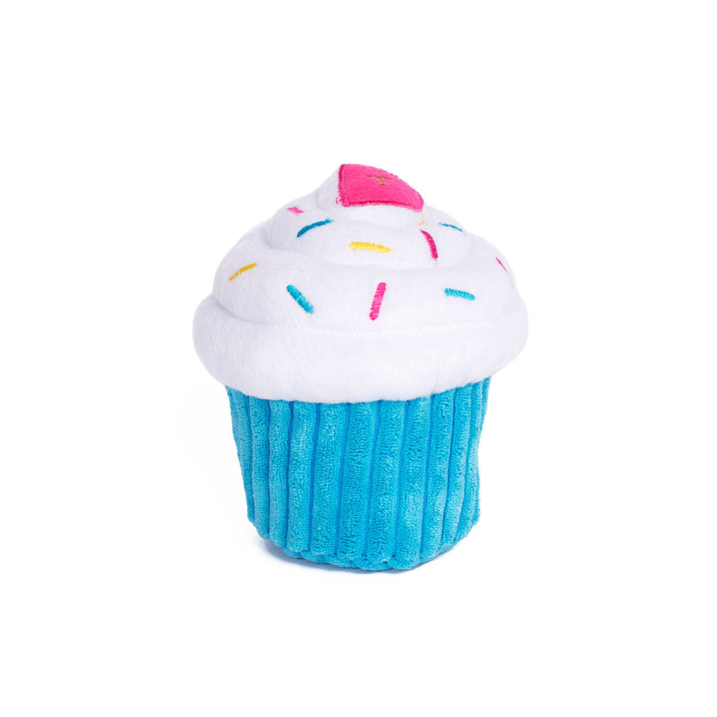 Blue Cupcake Plushie Squeaky Toy