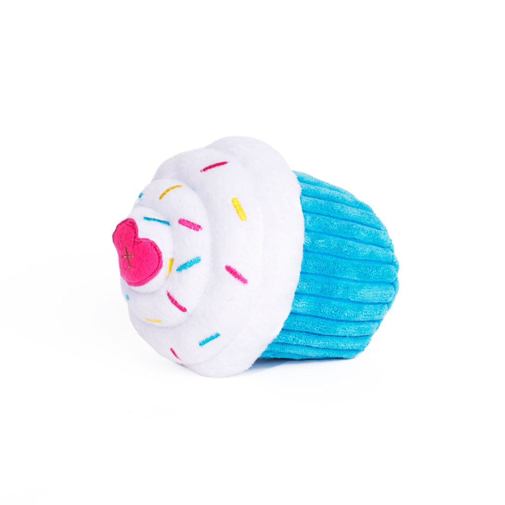 Blue Cupcake Plushie Squeaky Toy