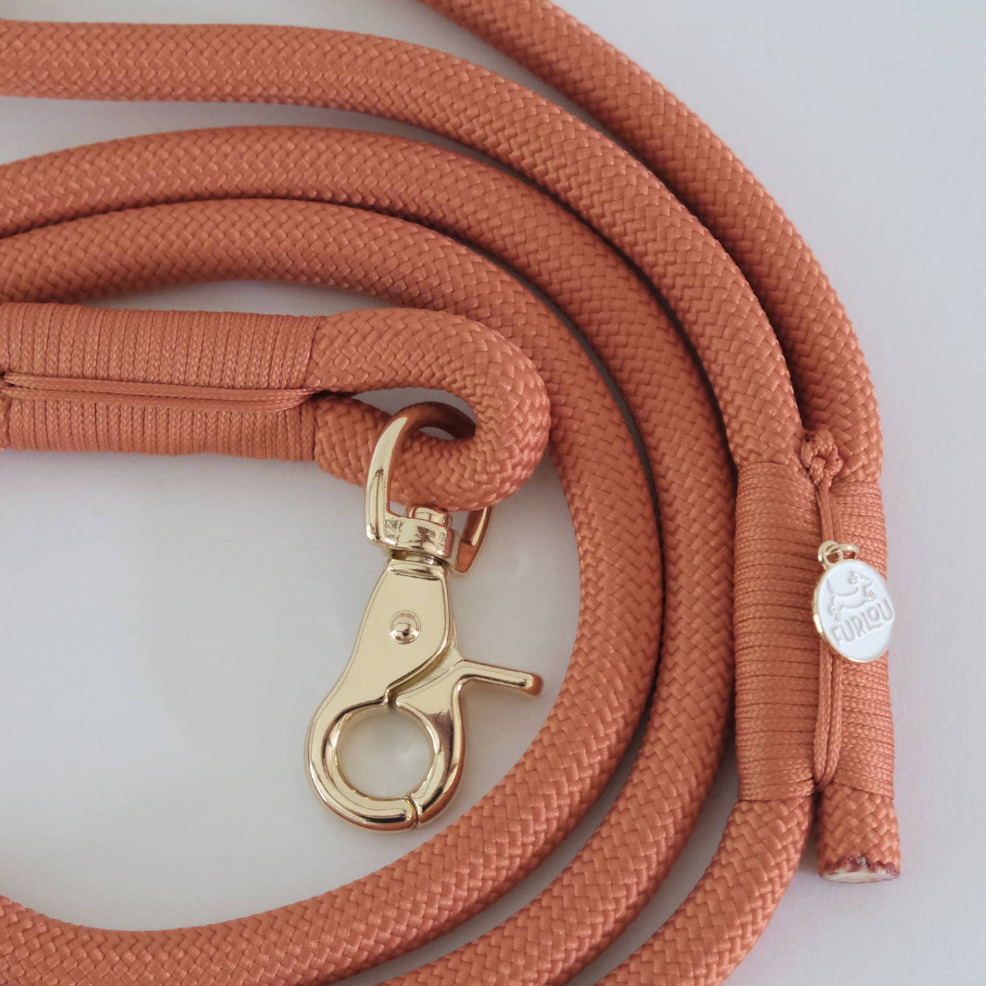 Braided Rope Leash - Terracotta