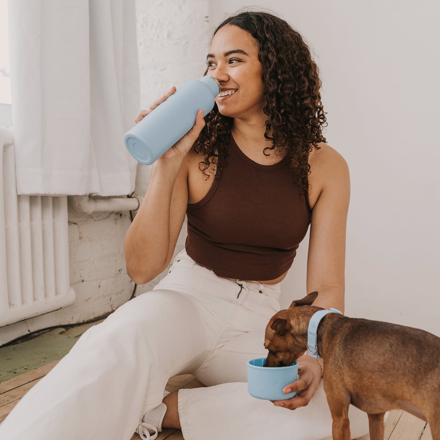 Dog & Me 24oz Insulated Water Bottle - Lilac/Green