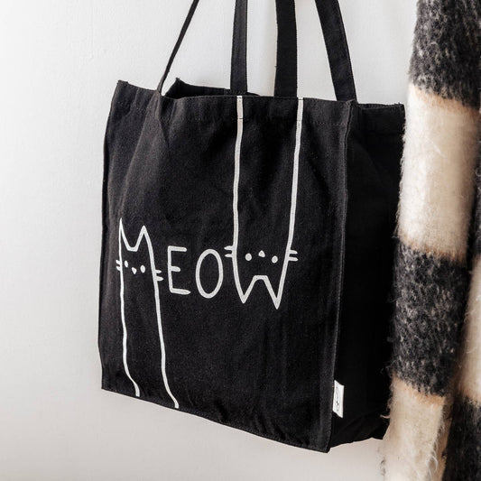Meow Tote Bag - Black