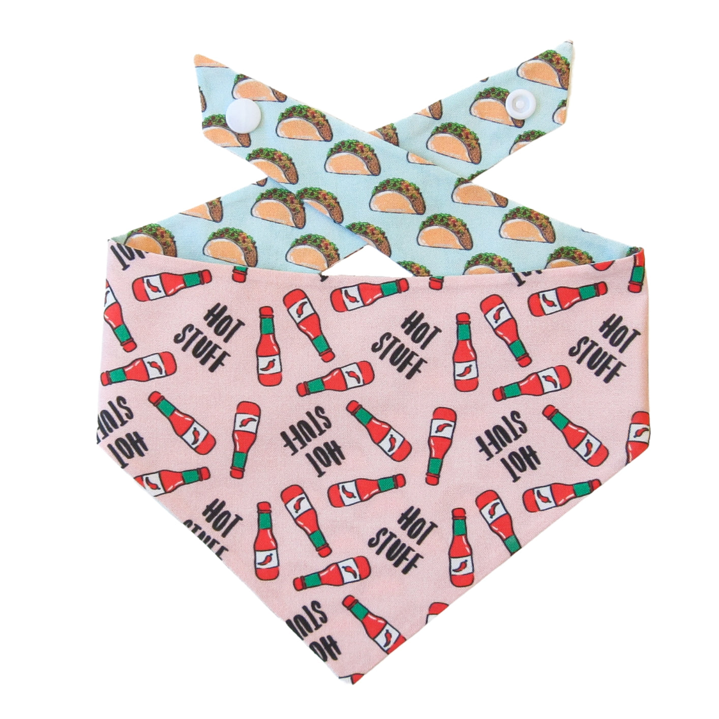Hot Stuff/Taco Reversible Dog Bandana