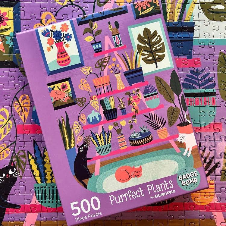 Purrfect Plants 500 Piece Puzzle