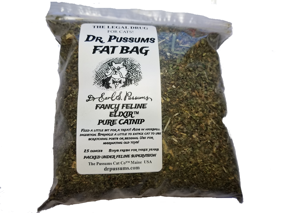 Dr. Pussums Fancy Feline Elixir Loose Catnip - 2.5 oz Fat Bag