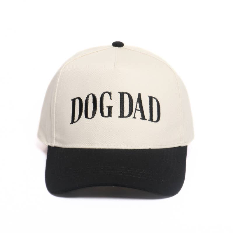 Dog Dad Embroidery 5 Panel Two Tone Cap