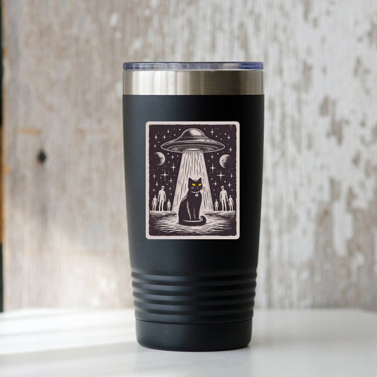 UFO Black Cat Sticker