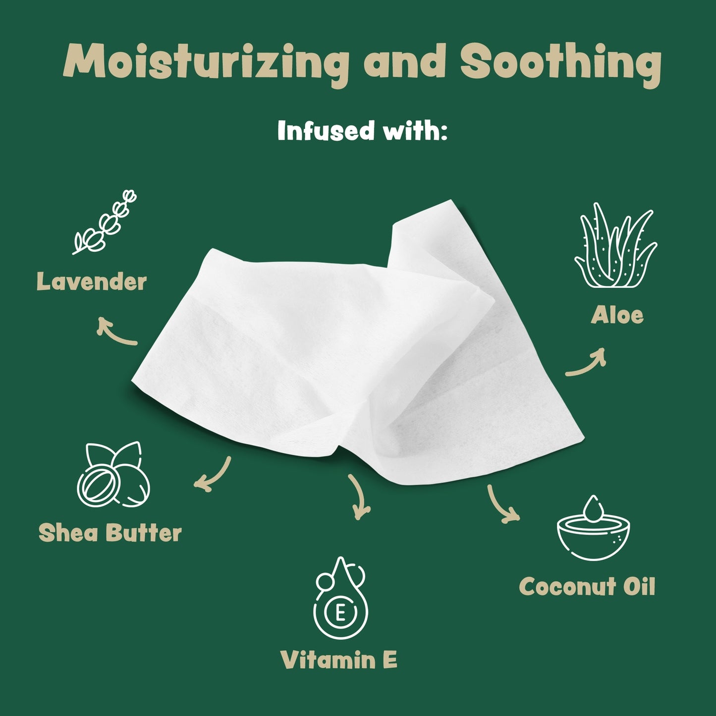 Extra Thick Herbal-Infused Dog Grooming Wipes - 50 ct