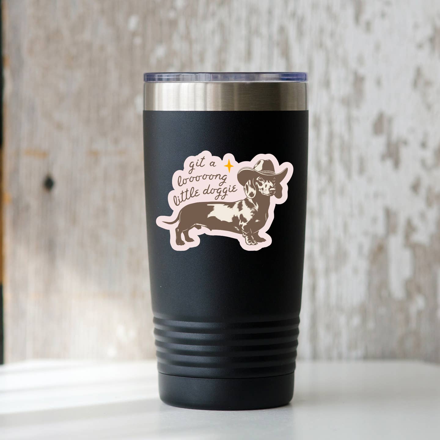 Git A Long Little Doggie Sticker